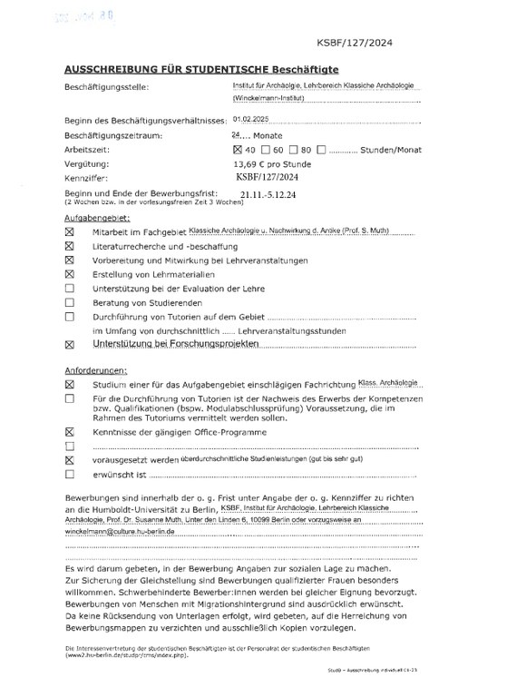 Ausschreibung KSBF-127-2024